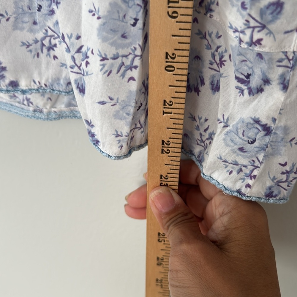 April Cornell Women's Button Down Top Cottage core Prairie Summer Cotton Size L - Picture 5 of 7